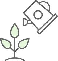 Watering Plants Fillay Icon vector