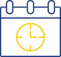 Time Management Line Two Color Icon vector