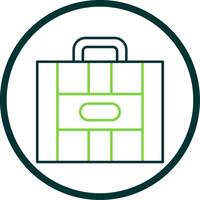 Suitcase Line Circle Icon vector