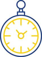 Pocket Watch Line Two Color Icon vector