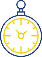 Pocket Watch Line Two Color Icon vector