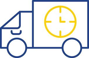 Shipping Time Line Two Color Icon vector