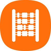 Abacus Glyph Curve Icon vector