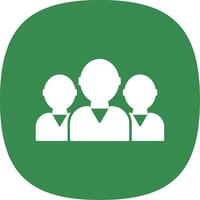 Team Glyph Curve Icon vector