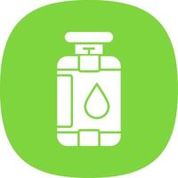 Gas Cylinder Glyph Curve Icon vector