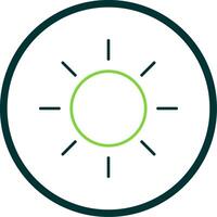 Sun Line Circle Icon vector