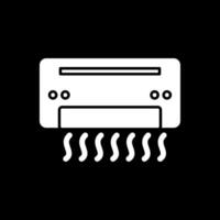 Air Conditioner Glyph Inverted Icon vector