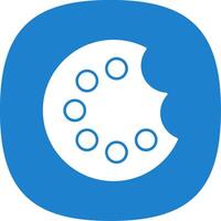 Painting Palette Glyph Curve Icon vector