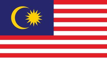 Malasia bandera ilustración. Malasia nacional bandera. vector