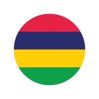 Mauritius national flag illustration. Mauritius Round flag. vector