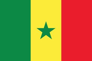 Senegal bandera ilustración. Senegal nacional bandera. vector