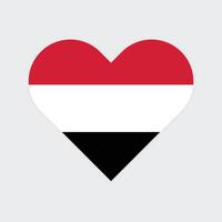 Yemen nacional bandera ilustración. Yemen corazón bandera. vector