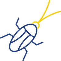 Cockroach Line Two Color Icon vector