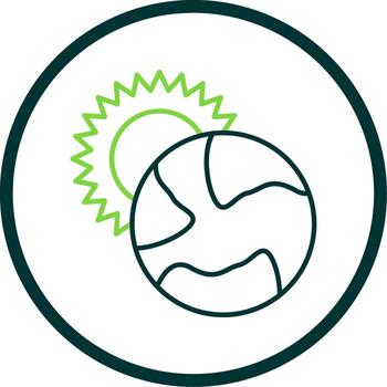Eclipse Line Circle Icon vector