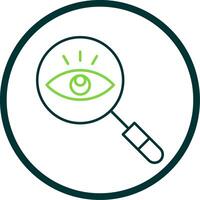 Observation Line Circle Icon vector