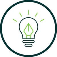 Design Thinking Line Circle Icon vector