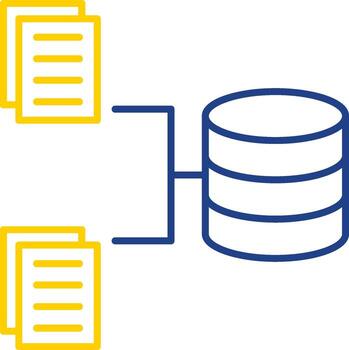 Data Collection Line Two Color Icon vector