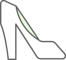 High Heels Fillay Icon vector