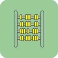 Abacus Filled Yellow Icon vector