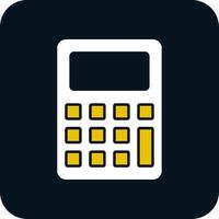 Calculator Glyph Two Color Icon vector