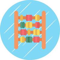 Abacus Flat Blue Circle Icon vector