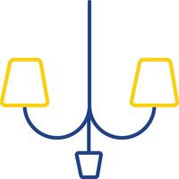 Lamp Line Two Color Icon vector