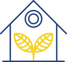 Greenhouse Line Two Color Icon vector