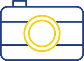 Old Came Line Two Color Icon vector