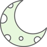 medio Luna relleno icono vector