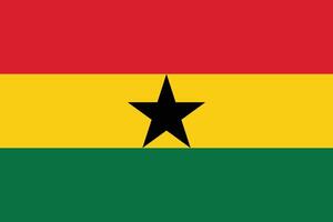 Ghana flag illustration. Ghana national flag. vector