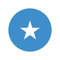 Somalia national flag illustration. Somalia Round flag. vector