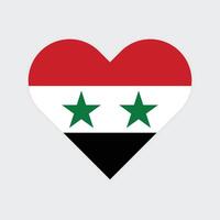 Syria national flag illustration. Syria Heart flag. vector