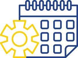 Calendar Line Two Color Icon vector