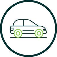 Car Line Circle Icon vector