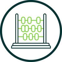 Abacus Line Circle Icon vector