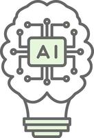 Artificial Intelligence Fillay Icon vector