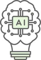 Artificial Intelligence Fillay Icon vector