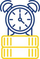 Alarm Line Two Color Icon vector