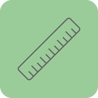 Ruler Filled Yellow Icon vector