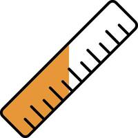 Ruler Filled Half Cut Icon vector