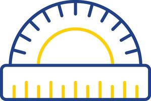 Protractor Line Two Color Icon vector