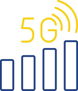 Signal Status Line Two Color Icon vector