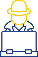 Hacker Line Two Color Icon vector