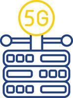Server Line Two Color Icon vector