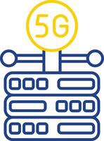 Server Line Two Color Icon vector