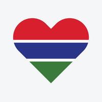 Gambia nacional bandera ilustración. Gambia corazón bandera. vector