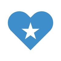 Somalia national flag illustration. Somalia Heart flag. vector