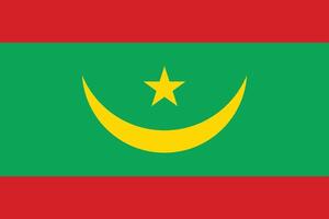 Mauritania flag illustration. Mauritania national flag. vector