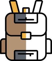 Backpack Filled Half Cut Icon vector