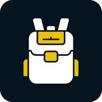 Backpack Glyph Two Color Icon vector